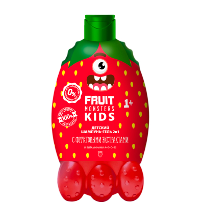 Изображение товара Детский шампунь-гель 2в1 Фрутомонстры лесные ягоды 400 мл для ухода и гигиены малышей