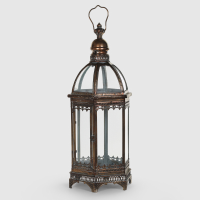 Изображение товара Декоративный металлический фонарь French garden золото 27,5х24х64,5 см