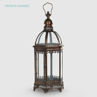 Изображение товара Фонарь декоративный French garden металлик золото 27,5х24х64,5 см