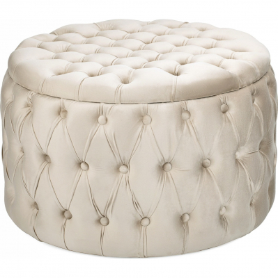 Изображение товара Пуф с крышкой Glasar 49-290B 70х70х44 см классический дизайн