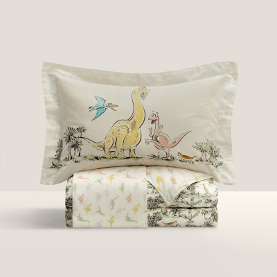 Изображение товара Детский комплект постельного белья Togas Kids Динно бежево-зеленый 3 предмета Изображение товара Детский комплект постельного белья Togas Kids Динно бежево-зеленый 3 предмета