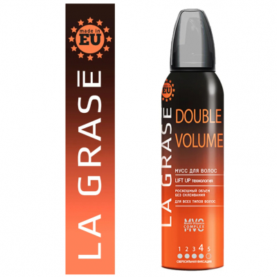 Изображение товара Мусс для укладки волос La grase Double Volume 150 мл Изображение товара Мусс для укладки волос La grase Double Volume 150 мл