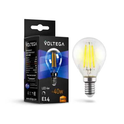Изображение товара Лампочка светодиодная Voltega 8464 Vg10-G1E14Warm5W-Fd 220 В IP20