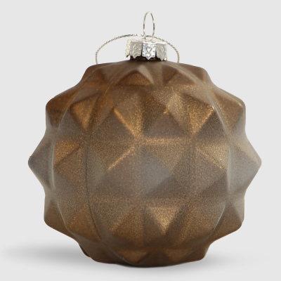 Изображение товара Шар новогодний на елку Baoying yiwen 98155 серо-золотой 8 см