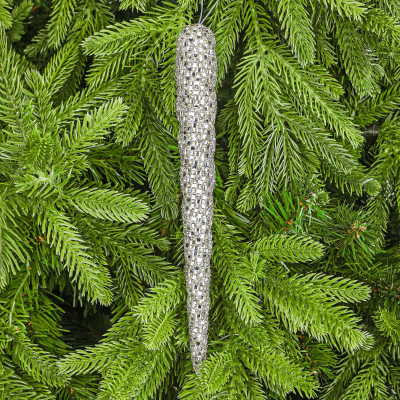 Изображение товара Декор на ёлку James arts сосулька золотистая 2.5х2.5х22 см красивые праздничные елочные игрушки