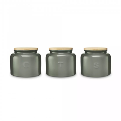 Изображение товара Набор банок Maxwell&Williams Indulgence 3 шт серо-зеленые для сыпучих продуктов Изображение товара Набор банок Maxwell&Williams Indulgence 3 шт серо-зеленые для сыпучих продуктов