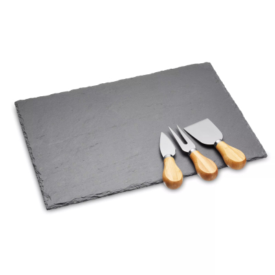Изображение товара Набор для нарезки сыра Kitchen Craft Artesa Natural Slate черный Изображение товара Набор для нарезки сыра Kitchen Craft Artesa Natural Slate черный