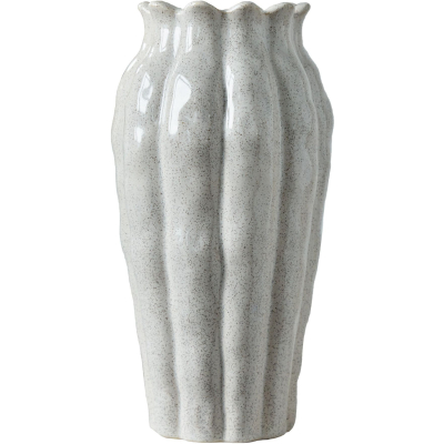 Изображение товара Керамическая ваза Glasar 16х16х31 см бежевого цвета для интерьера
