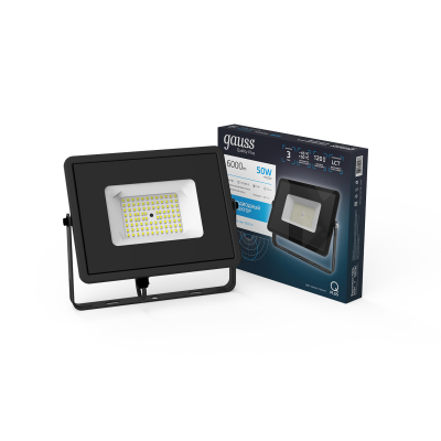 Изображение товара Прожектор Gauss LED Qplus 50W IP65 для архитектурного и промышленного освещения Изображение товара Прожектор Gauss LED Qplus 50W IP65 для архитектурного и промышленного освещения