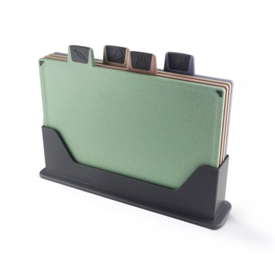 Изображение товара Набор разделочных досок Fissman 30х22,5 см 4 шт с подставкой Изображение товара Набор разделочных досок Fissman 30х22,5 см 4 шт с подставкой