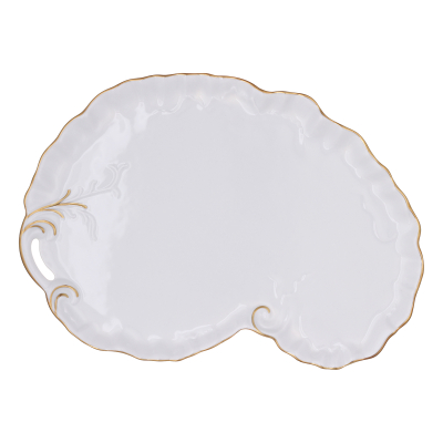 Изображение товара Поднос Leander Офелия 2641 из фарфора белый с золотым узором