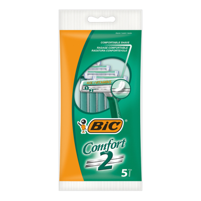 Изображение товара Бритва мужская одноразовая BIC 2 комфорт 5 штук Изображение товара Бритва мужская одноразовая BIC 2 комфорт 5 штук