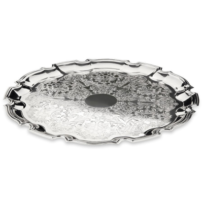 Изображение товара Поднос Queen Anne чиппендейл посеребрение 31 см