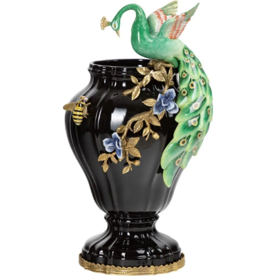 Изображение товара Ваза Glasar с павлином 21х28х47 см