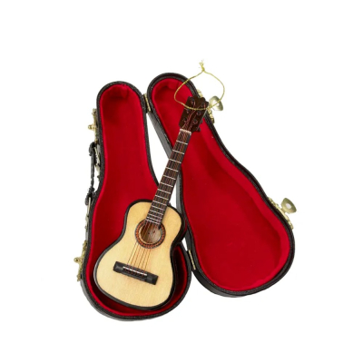 Изображение товара Игрушка елочная гитара 10 см Kurt S. Adler для украшения елки