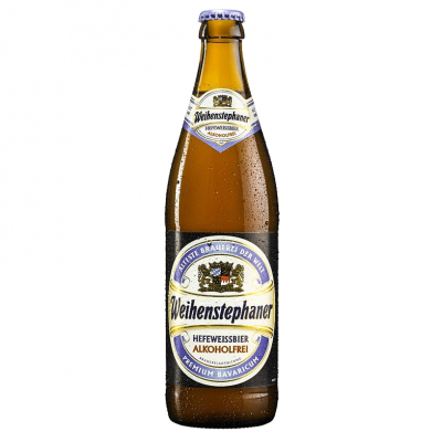 Изображение товара Пиво светлое фильтрованное Weihenstephan Hefe-Weissbier безалкогольное 0,5 л