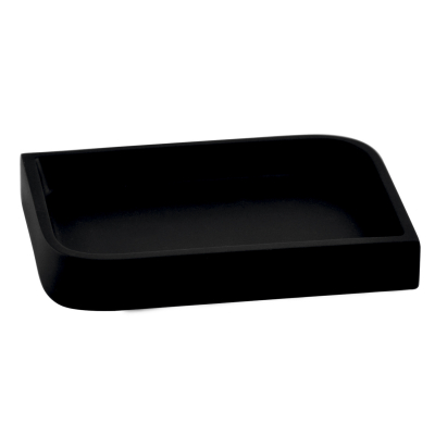 Изображение товара Мыльница Wasserkraft черная 13х9х2 см для ванной и кухни