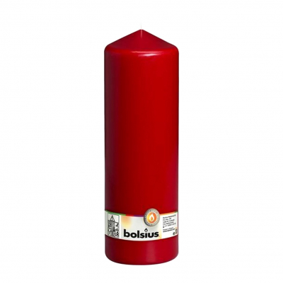 Изображение товара Декоративная свеча Bolsius 30x10 см зимняя красная вечность