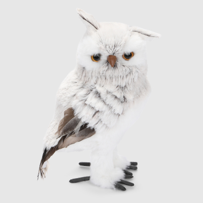 Изображение товара Декоративная фигура сова белая с коричневым 23х18х48 см новогодний декор