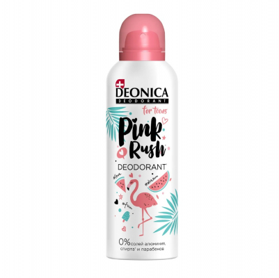 Изображение товара Дезодорант-спрей Deonica pink rush 125 мл без спирта и парабенов для всех типов кожи