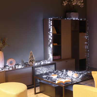 Изображение товара Уличная гирлянда Lotti NSL minicluster 750 LED белая 4+15 м с стартовым шнуром