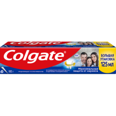 Изображение товара Зубная паста Colgate Максимальная защита от кариеса 125 мл с кальцием и фтором