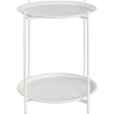 Изображение товара Столик сервировочный Glasar белый 54x54x56 см железо Изображение товара Столик сервировочный Glasar белый 54x54x56 см железо