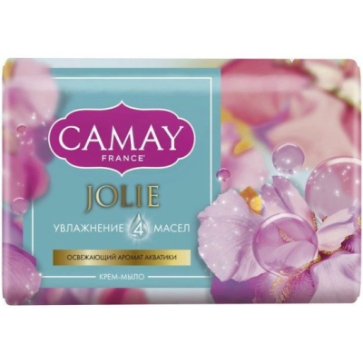 Изображение товара Крем-мыло Camay Jolie 85 г с ароматом акватики для мягкой и увлажненной кожи Изображение товара Крем-мыло Camay Jolie 85 г с ароматом акватики для мягкой и увлажненной кожи