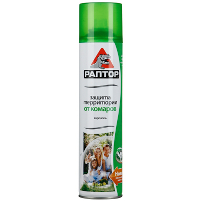 Изображение товара Аэрозоль Раптор для защиты территории 400 мл от насекомых Изображение товара Аэрозоль Раптор для защиты территории 400 мл от насекомых