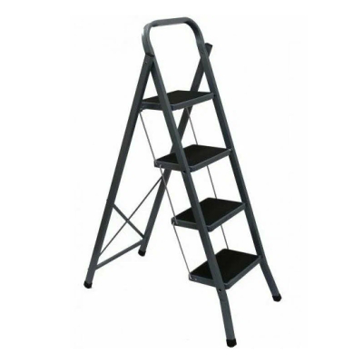 Изображение товара Стремянка стальная Zalger 5 широких ступеней, Россия, рабочая высота 315 см