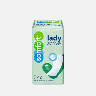 Изображение товара Прокладки Somfort Lady active Normal 12 шт Изображение товара Прокладки Somfort Lady active Normal 12 шт