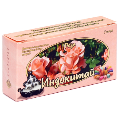 Изображение товара Ароматические конусы Индокитай с обратным потоком дыма 7 шт Роза