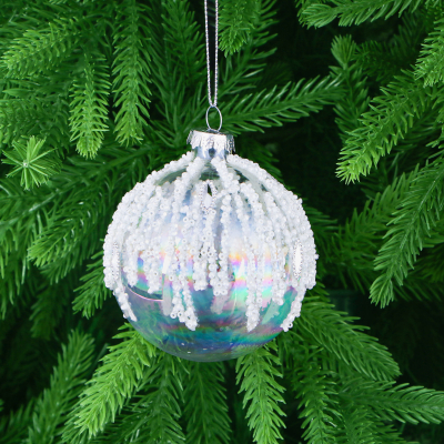 Изображение товара Ёлочная игрушка Yancheng Shiny шар стеклянный 8 см