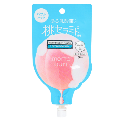 Изображение товара Пузырьковая маска для лица Momo Puri увлажнение и упругость 50 г