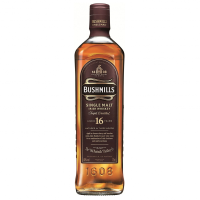 Изображение товара Виски Bushmills 16 лет 700 мл - односолодовый ирландский напиток премиум качества Изображение товара Виски Bushmills 16 лет 700 мл - односолодовый ирландский напиток премиум качества
