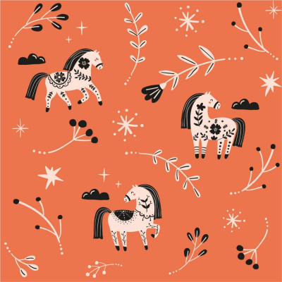 Изображение товара  Бумага для подарочной упаковки Be Smart Lucky, красный, 70х100 см