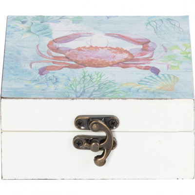 Изображение товара Яркая шкатулка Glasar с крабом для хранения украшений и памятных вещей
