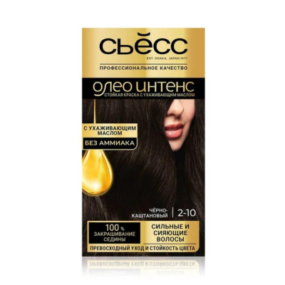 Изображение товара Краска для волос Syoss Oleo Intense 2-10 Черно-каштановый