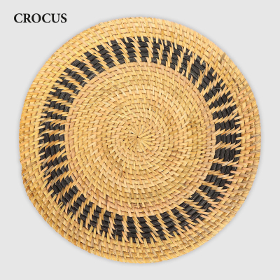 Изображение товара Плейсмат Crocus круглый Ate из ротанга 30 см желтый черный Изображение товара Плейсмат Crocus круглый Ate из ротанга 30 см желтый черный