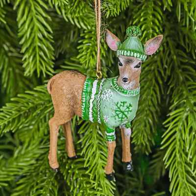 Изображение товара Ёлочная игрушка Kurt S. Adler олень в свитере 20 см