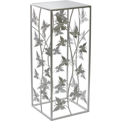 Изображение товара Подставка Glasar Бабочки серебристая 33х33х75 см