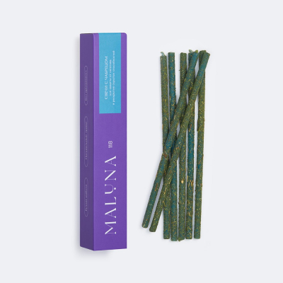 Изображение товара Магические голубые свечи MALUNA чабрец для очищения и энергетической гармонии 7 шт