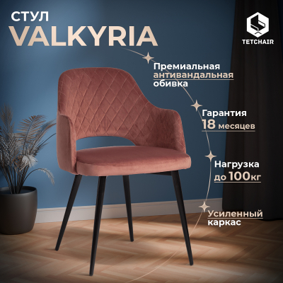 Изображение товара Кресло ТС 55х55х80 см королловый велюр интерьерное прочное