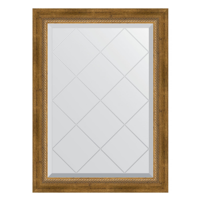 Изображение товара Зеркало с гравировкой в багетной раме Evoform состаренная бронза с плетением 70 мм 63x86 см 