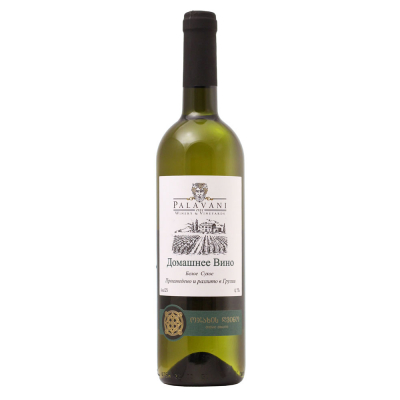 Изображение товара Вино белое сухое Palavani Грузинское домашнее 0.75 Л