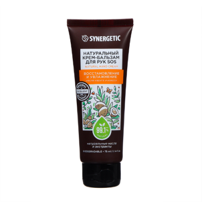 Изображение товара Крем-бальзам для рук Synergetic Восстановление 75 мл с увлажнением