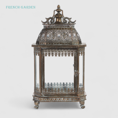 Изображение товара Декоративный фонарь French garden антик золото 27х16х50.5 см для интерьера и улицы