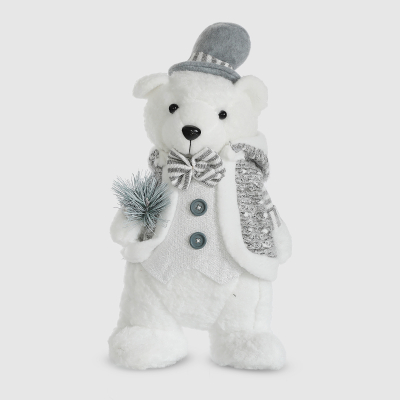 Изображение товара Мягкая декоративная фигура медведь 35 см от Sote Toys для новогоднего декора