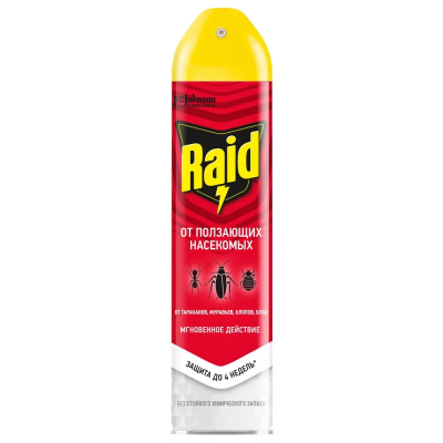 Изображение товара Аэрозоль Raid от ползающих насекомых 300 мл