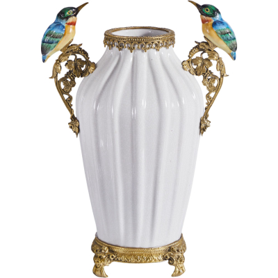 Изображение товара Ваза Glasar с птичками 26х19х41 см